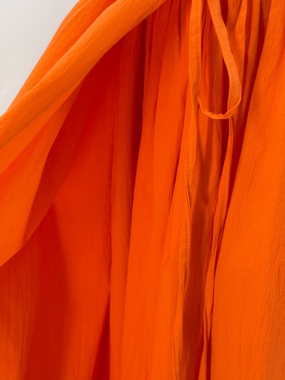 ASOS EDITION Wrap Smock Cami Midi Sundress In Bright Orange Sundress Size 2 - Picture 7 of 12